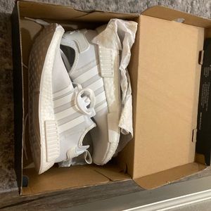 White 10.5 NMD R1 white adidas women